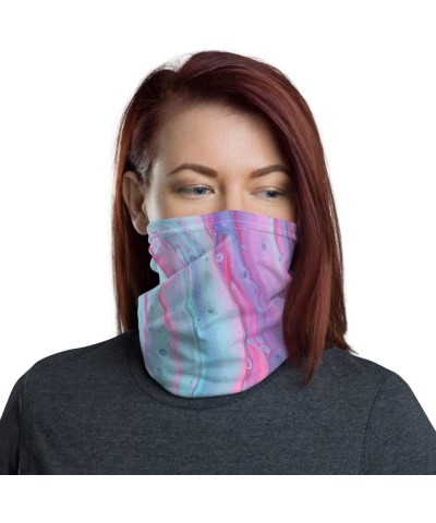 Pink and Blue Swirls Neck Gaiter Face Covering Face Mask Washable Fabric Facemask $18.22 Scarves