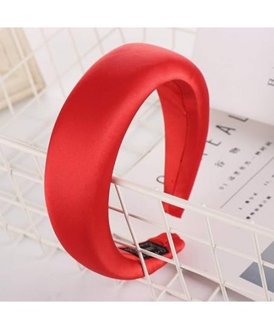 Earth Village Headband Head Women Girls Hairband Sweet Hair Headband Hair Fashion Sponge Hoop Satin (White, One Size) 1 Count...