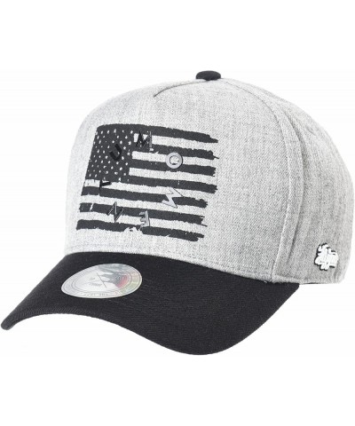 Baseball Cap Star and Stripes American Flag Hat AL1700 Grey $17.31 Baseball Caps