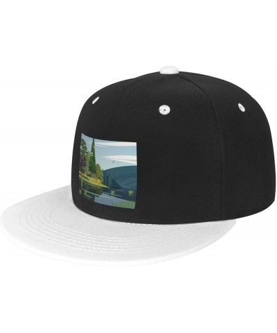 Beautiful Landscape View of The Marshlands Baseball Cap for Men Women Snapback Hat Adjustable Flat Bill Hats White $13.60 Bas...