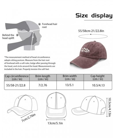 Mountains and Hills (1) Baseball Cap America Hat Pigment Black Men's Hats Gifts for Daughter Running Hat Wine Red $11.01 Sun ...