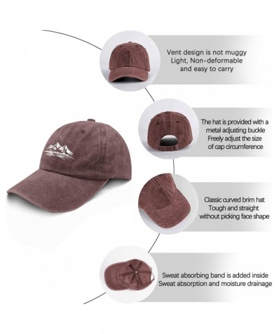 Mountains and Hills (1) Baseball Cap America Hat Pigment Black Men's Hats Gifts for Daughter Running Hat Wine Red $11.01 Sun ...