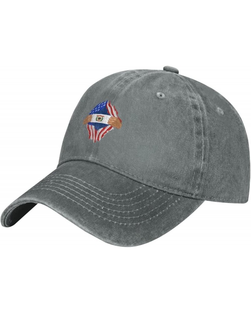 Hand Tear Flag of West Virginia Baseball Cap for Men Women Hats Adjustable Vintage Cowboy Hat Sun Hat Gray $12.55 Cowboy Hats