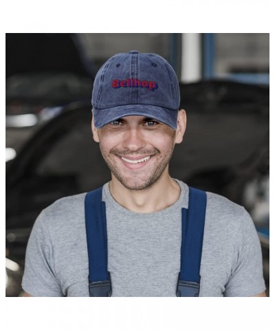 Soft Washed Baseball Cap Bellhop Cotton Dad Hats for Men & Women Navy Design Only $11.88 Baseball Caps