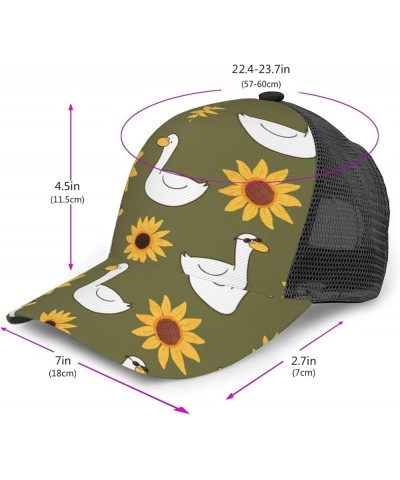 Sunflowers Curved Brim Mesh Baseball Cap Casual Sun Hat All Seasons for Unisex Sunflowers16 $9.27 Baseball Caps