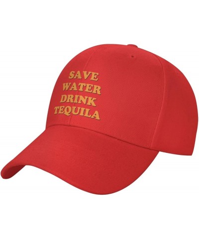 Save-Water-Drink Tequila-Hat Funny Hats Adults Beer Baseball hat for Men Women Red $6.00 Baseball Caps