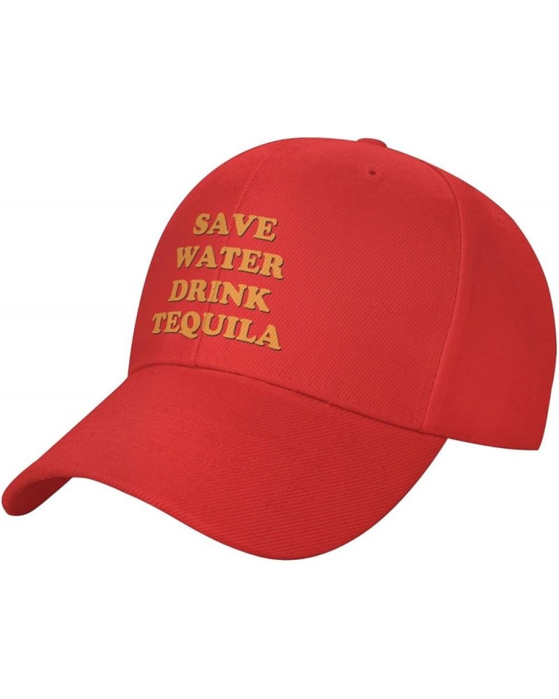 Save-Water-Drink Tequila-Hat Funny Hats Adults Beer Baseball hat for Men Women Red $6.00 Baseball Caps