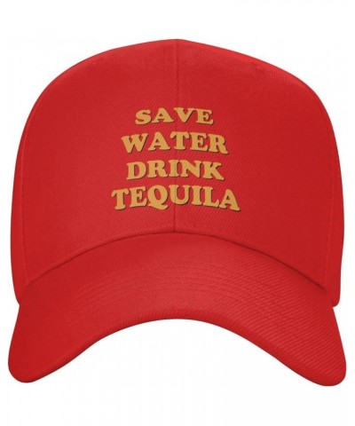 Save-Water-Drink Tequila-Hat Funny Hats Adults Beer Baseball hat for Men Women Red $6.00 Baseball Caps