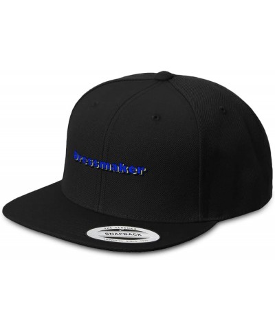 Snapback Hats for Men and Women Dressmaker Acrylic Flat Bill Baseball Black Design Only $19.19 Baseball Caps