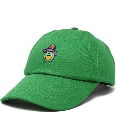 Sorcerer Frog Embroidered Cap Cotton Baseball Cute Cool Dad Hat Womens Kelly Green $13.20 Baseball Caps