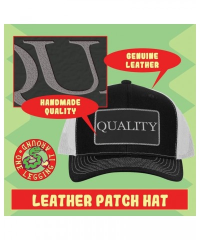 of Course I'm Right! I'm A Latrena! - Leather Black Patch Engraved Trucker Hat Heather/black $17.83 Baseball Caps