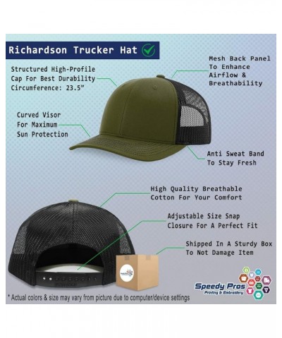 Custom Richardson Trucker Hat I (Love) Border Terrier Red Heart Pet Lovers Dogs Loden Black Personalized Text Here $21.45 Bas...