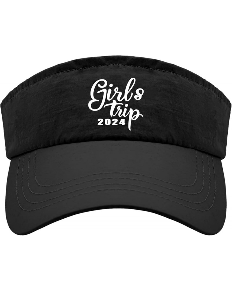 Girl's Trip 2024 Caps Sun Visors for Women Visors Stylish Running Hat Allblack $13.91 Visors