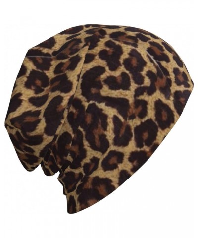 Leopard Print Unisex Men Women Beanie Hat Warm Outdoor Hat Skullies Beanies Chemo Hat Black $10.17 Skullies & Beanies