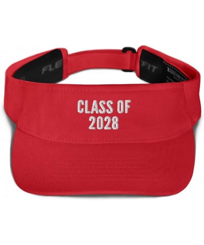 Class of 2028, Graduation Hat (Embroidered Visor) Red $15.76 Visors