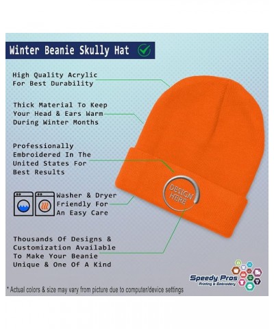 Beanies for Men Nevada Las Vegas United States Embroidery Winter Hats for Women Acrylic Skull Cap 1 Size Orange Personalized ...