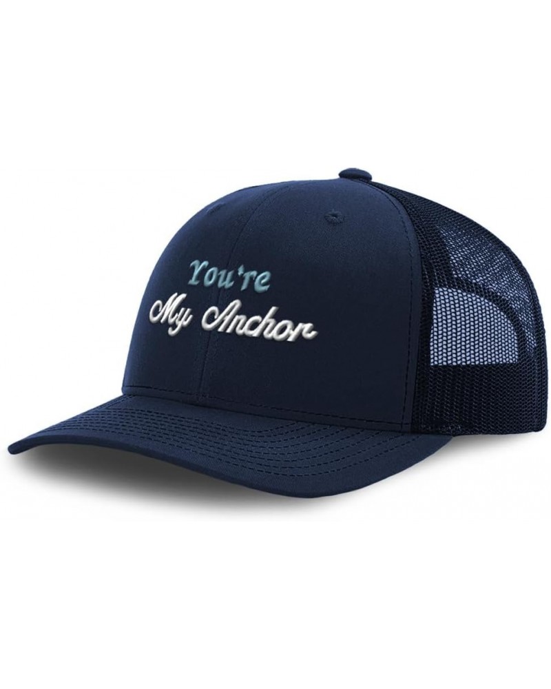 Trucker Hat Baseball Cap You are My Anchor Style B Cotton Dad Hats for Men & Women Navy $11.61 Baseball Caps