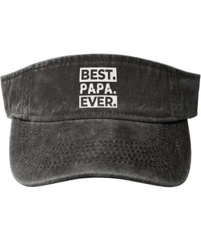 Best Papa Ever Sun Sports Visor Hat Adjustable Cap for Women and Men Black Black $10.86 Visors