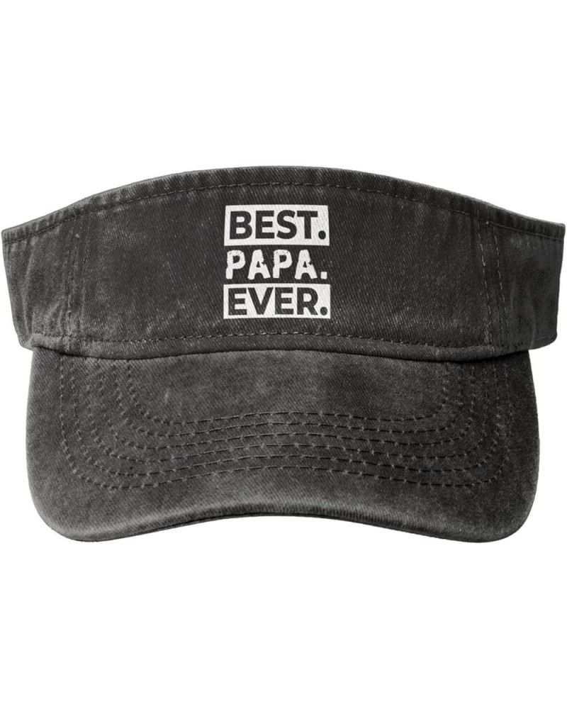 Best Papa Ever Sun Sports Visor Hat Adjustable Cap for Women and Men Black Black $10.86 Visors