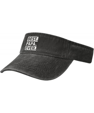 Best Papa Ever Sun Sports Visor Hat Adjustable Cap for Women and Men Black Black $10.86 Visors