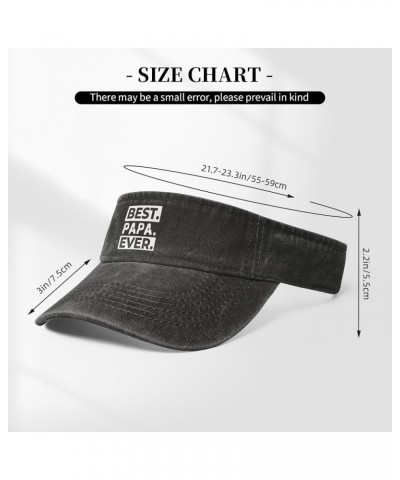 Best Papa Ever Sun Sports Visor Hat Adjustable Cap for Women and Men Black Black $10.86 Visors