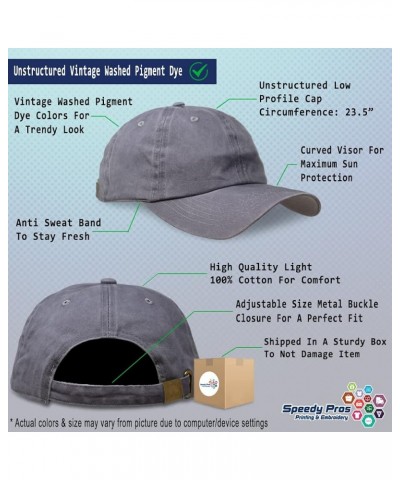 Soft Washed Baseball Cap Bar Back Cotton Dad Hats for Men & Women Grey Design Only $15.38 Baseball Caps