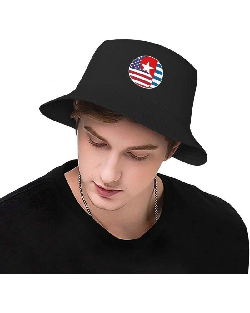 Yin Yang Flag Combination of America and Morning Star Bucket Hat for Men Women Boonie Hat Outdoor Summer Vacation Beach Trave...