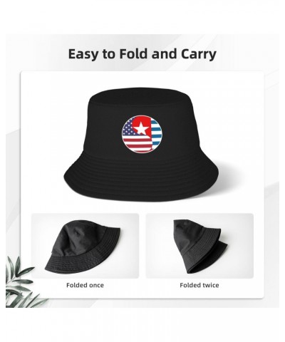 Yin Yang Flag Combination of America and Morning Star Bucket Hat for Men Women Boonie Hat Outdoor Summer Vacation Beach Trave...