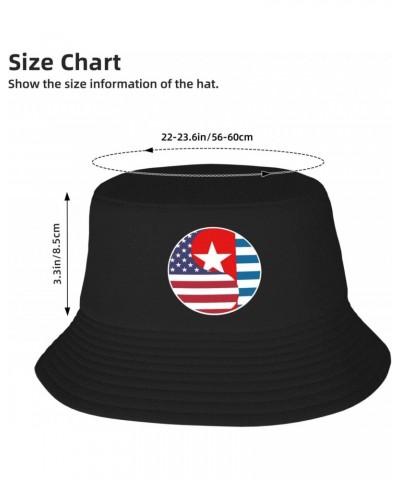 Yin Yang Flag Combination of America and Morning Star Bucket Hat for Men Women Boonie Hat Outdoor Summer Vacation Beach Trave...