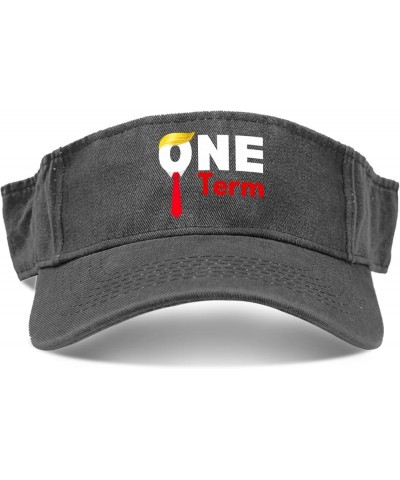 One Term Anti-Trump Funny Political Tee Pro-Biden Supporters Cap Visors for Men Visor Hat with Allblack $11.19 Visors