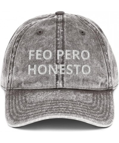 Feo Pero Honesto Cotton Twill Cap Embroidered Dad Hat Baseball Cap Charcoal Grey $15.31 Baseball Caps