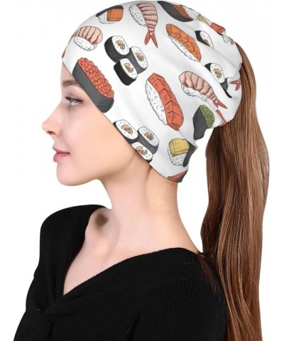 Stylish Crowd of Penguins Pattern Print Multifunctional Casual Hat, Winter Warm Hat, Soft Stretch Hat, Unisex Headwear Hat Su...