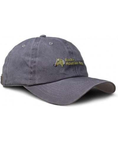 Soft Washed Baseball Cap Rocky Mountain Horse Horses Cotton Dad Hats for Men & Women Grey Design Only $13.33 Baseball Caps