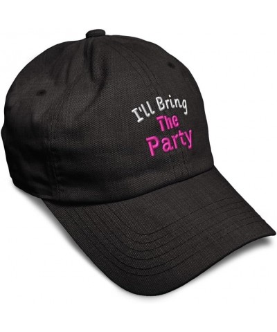 Soft Baseball Cap I'll Bring The Party Cotton Dad Hats for Men & Women Dark Denim $16.52 Baseball Caps