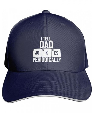 I Tell Dad Jokes Periodically Sandwich Baseball Cap Snapback Trucker Hat Adjustable Funny Sunhat for Men Women Navy Blue $11....