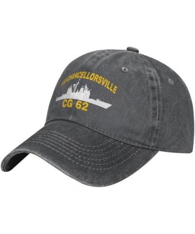 USS Chancellorsville CG 62 Flag Baseball Caps Denim Hats Cowboy Knit hat Fisherman's hat Deep Heather $13.35 Baseball Caps