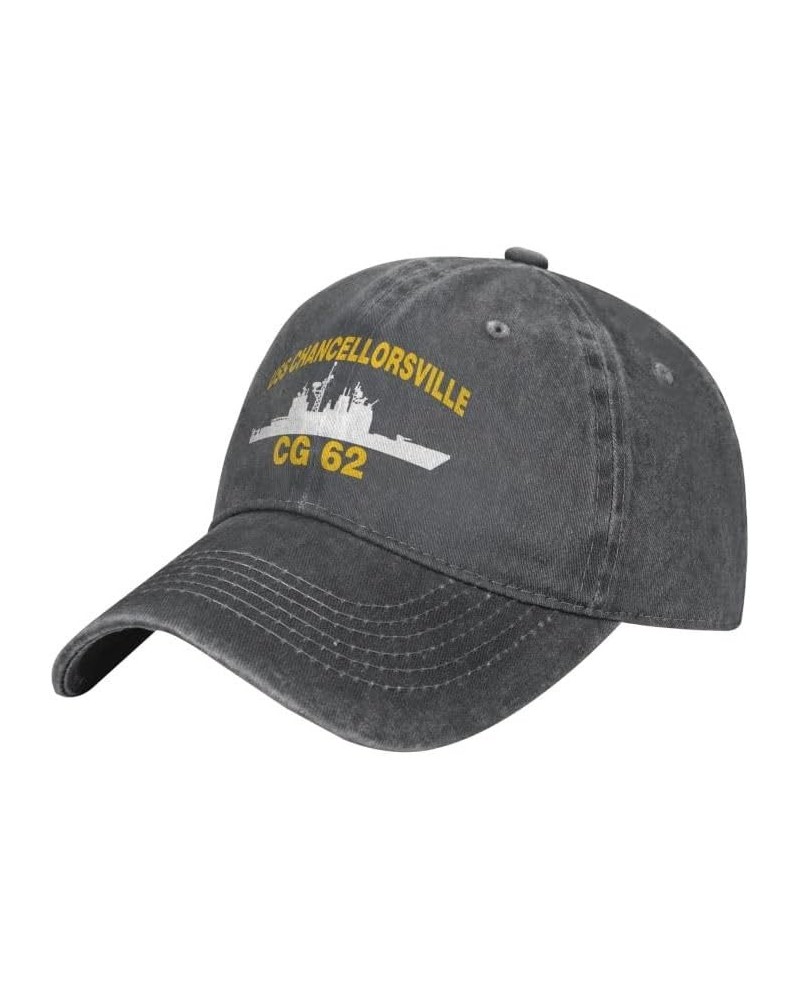 USS Chancellorsville CG 62 Flag Baseball Caps Denim Hats Cowboy Knit hat Fisherman's hat Deep Heather $13.35 Baseball Caps