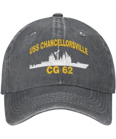 USS Chancellorsville CG 62 Flag Baseball Caps Denim Hats Cowboy Knit hat Fisherman's hat Deep Heather $13.35 Baseball Caps