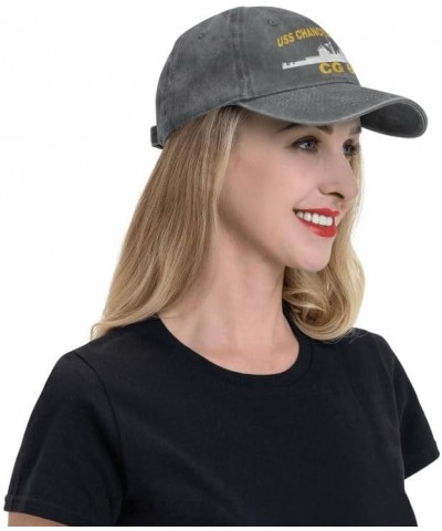 USS Chancellorsville CG 62 Flag Baseball Caps Denim Hats Cowboy Knit hat Fisherman's hat Deep Heather $13.35 Baseball Caps