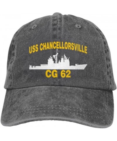 USS Chancellorsville CG 62 Flag Baseball Caps Denim Hats Cowboy Knit hat Fisherman's hat Deep Heather $13.35 Baseball Caps