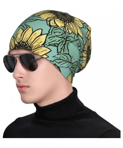 Knitted Hat Sunflowers Logo Women Beanie Winter Warm Beanies Men Casual Skullies Outdoor Sunflowers2 $10.79 Skullies & Beanies