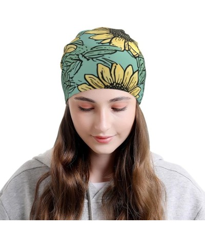 Knitted Hat Sunflowers Logo Women Beanie Winter Warm Beanies Men Casual Skullies Outdoor Sunflowers2 $10.79 Skullies & Beanies