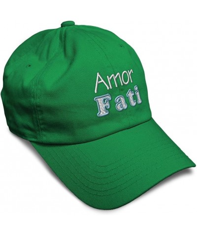 Soft Baseball Cap Amor Fati Style B Cotton Dad Hats for Men & Women Kelly Green $13.72 Baseball Caps