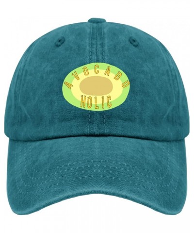 Hats for Men Baseball Cap Avocado Gym Hats for Women Cool Hats Quick Dry avocadoo Holic Sun Hats Cyan Blue $9.22 Baseball Caps