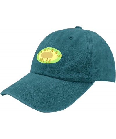 Hats for Men Baseball Cap Avocado Gym Hats for Women Cool Hats Quick Dry avocadoo Holic Sun Hats Cyan Blue $9.22 Baseball Caps