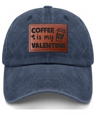 Womens Coffee is My Valentine Cowboy hat Retro Baseball Hats Gifts for Girlfriends Who Like Engraved,Summer Cap Navy Blue $12...