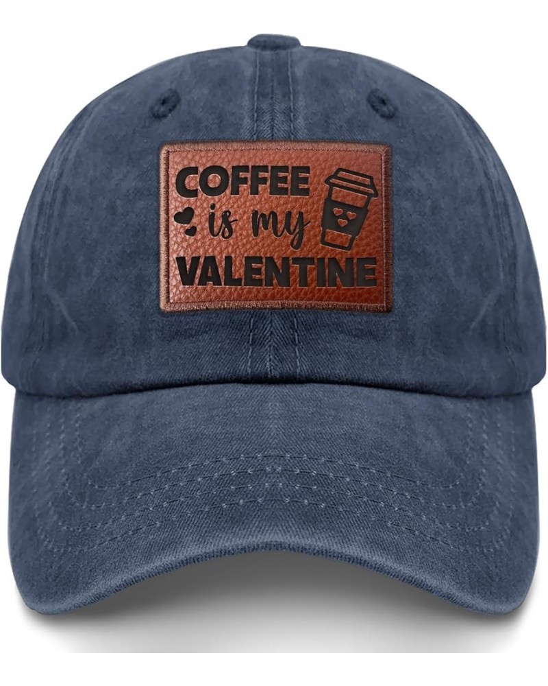 Womens Coffee is My Valentine Cowboy hat Retro Baseball Hats Gifts for Girlfriends Who Like Engraved,Summer Cap Navy Blue $12...