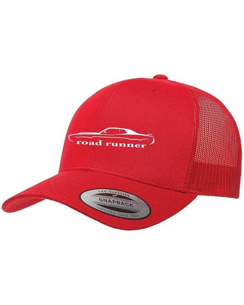 1971 1972 Plymouth Road Runner Fully Embroidered Yupoong 6606 Snapback Trucker Fitted Cap Red $19.16 Baseball Caps