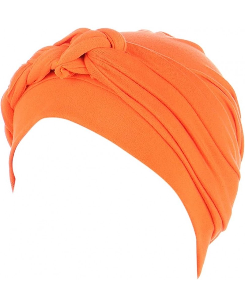 Head Scarf for Women Cancer African Women Turban Cap Beaded Headscarf Beanie Twisted Braid Wrap Hat Headwrap Z2-orange $8.89 ...