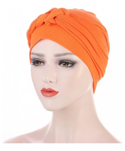 Head Scarf for Women Cancer African Women Turban Cap Beaded Headscarf Beanie Twisted Braid Wrap Hat Headwrap Z2-orange $8.89 ...